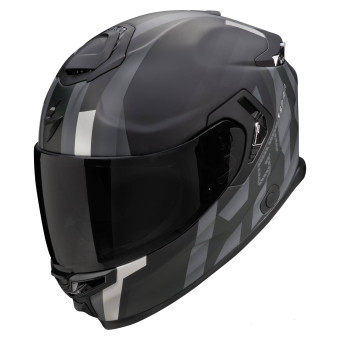 Scorpion Exo GT SP Air Touradven Black Mat Silver + Kit bluetooth Exo-Com Link-1C