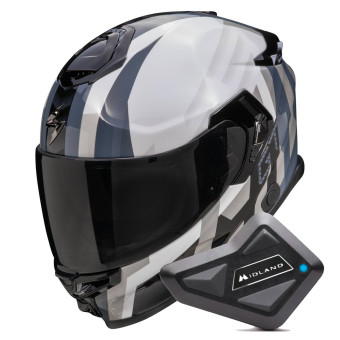 Integral Scorpion Exo GT SP Air Touradven White Pearl Silver + Kit Bluetooth BT Mini