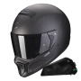 Casque Integral Scorpion EXO-HX1 Carbon SE Matt Black + Kit bluetooth Exo-Com Link-1C