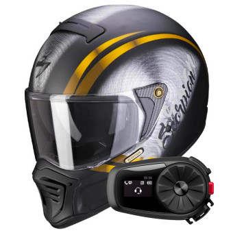 Integral Scorpion EXO-HX1 OHNO Matt Black Gold + Kit bluetooth 5S