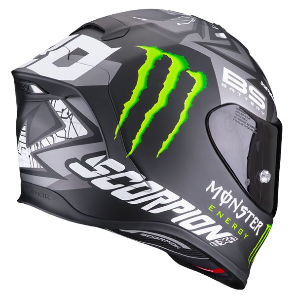 Scorpion Exo R1 Air Fabio Monster Replica Matt Black Silver + Kit Bluetooth 5S