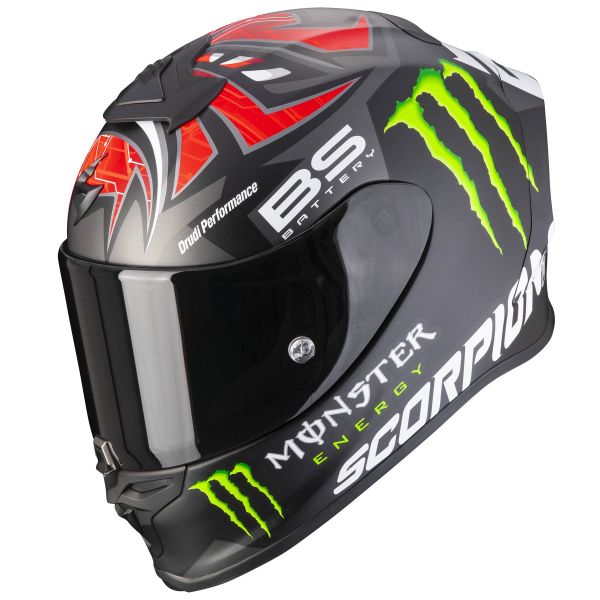 Scorpion Exo R1 Air Fabio Monster Replica Matt Black Red + Kit Bluetooth 5S