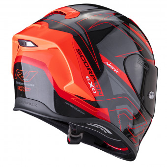 Scorpion Exo R1 Air Gaz Metal Black Red + Kit Bluetooth SMH5