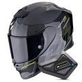 Pack Exo R1 Evo Carbon Air Cynergy Black Yellow Fluo + Kit Bluetooth BT Mini