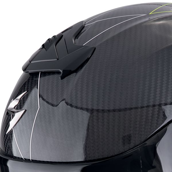 Scorpion Exo R1 Evo Carbon Air Cynergy Black Yellow Fluo