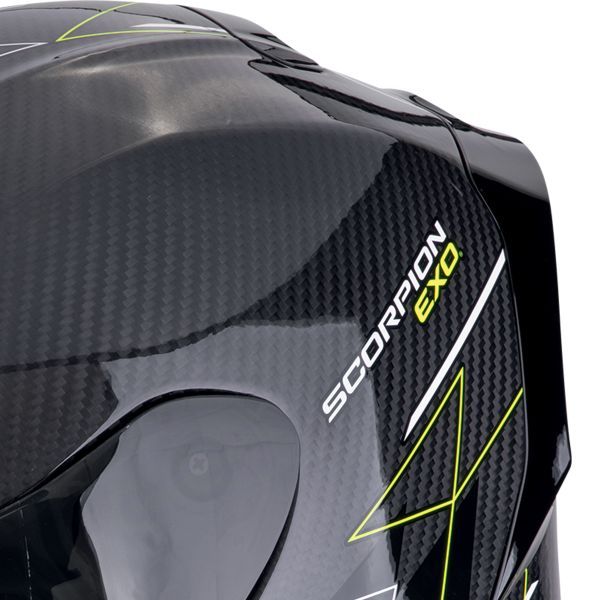 Scorpion Exo R1 Evo Carbon Air Cynergy Black Yellow Fluo