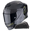 Pack Exo R1 Evo Carbon Air Cynergy Yellow Fluo + Kit bluetooth Exo-Com Link-1