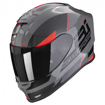 Scorpion Exo R1 Evo Air Final Grey Black Red + Kit Bluetooth 5S