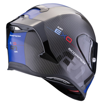 Scorpion Exo R1 Evo Carbon Air MG Matt Black Blue + Kit Bluetooth 5S Solo