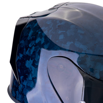 Scorpion Exo R1 Evo Carbon Air Onyx Blue + Kit bluetooth Exo-Com Link-1