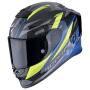 Casque Integral Scorpion Exo R1 Evo Carbon Air Runner Black Blue Yellow Fluo