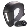 Casque Integral Scorpion Exo R1 Evo Carbon Air Solid Matt Black + Kit Bluetooth Lokui K30