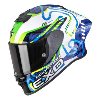 Integral Scorpion Exo R1 Evo II Air Cornering White Blue Green