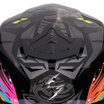 Scorpion Exo R1 Evo II Air Savage Black Blue Pink + Kit bluetooth Exo-Com Link-1