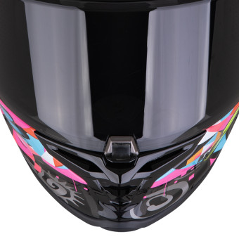 Scorpion Exo R1 Evo II Air Savage Black Blue Pink + Kit bluetooth Exo-Com Link-1