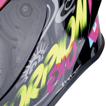 Scorpion Exo R1 Evo II Air Savage Black Blue Pink + Kit bluetooth Exo-Com Link-1