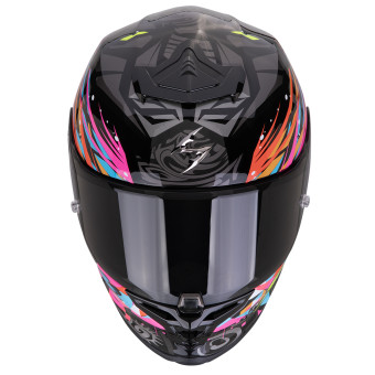 Scorpion Exo R1 Evo II Air Savage Black Blue Pink + Kit bluetooth Exo-Com Link-1