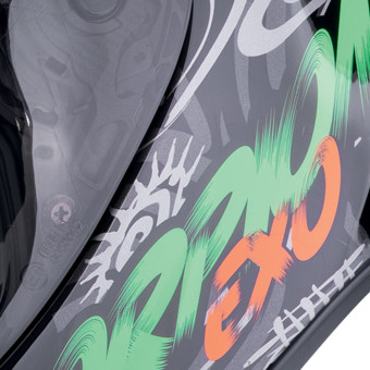 Scorpion Exo R1 Evo II Air Savage Black Green Orange + Kit bluetooth 5R Lite Solo