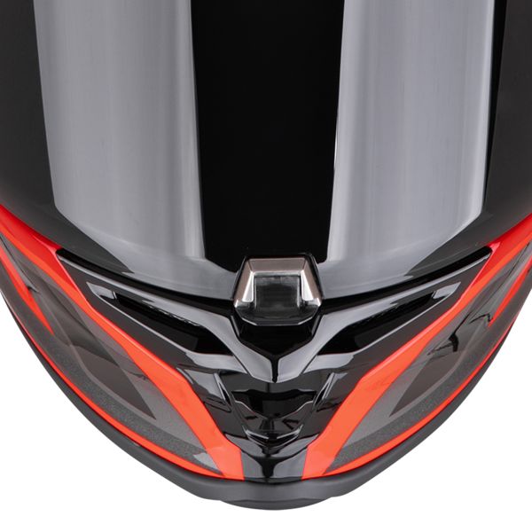 Scorpion Exo R1 Evo II Air Vital Black Silver Red + Kit bluetooth Exo-Com Link-1