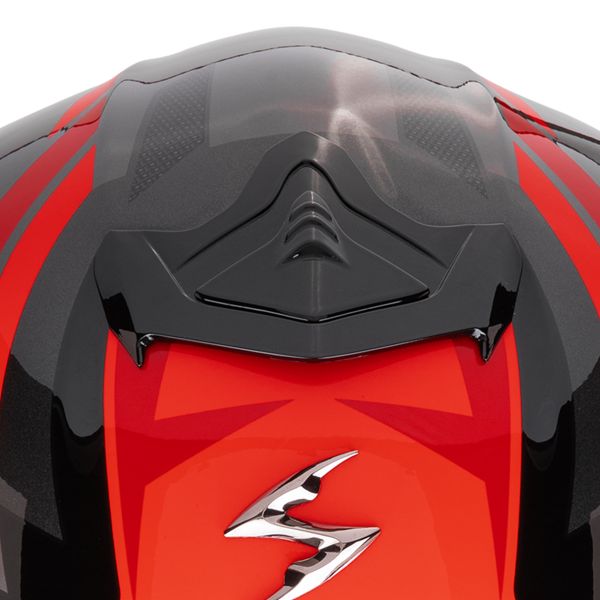 Scorpion Exo R1 Evo II Air Vital Black Silver Red + Kit bluetooth Exo-Com Link-1