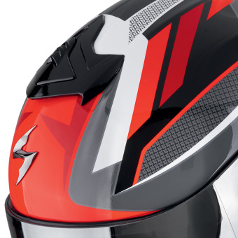 Scorpion Exo R1 Evo II Air Vital Grey White Red + Kit Bluetooth Lokui K30