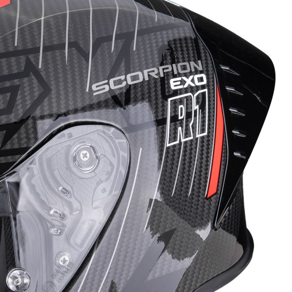 Scorpion Exo R1 Evo II Carbon Air Surge Black Blue Red