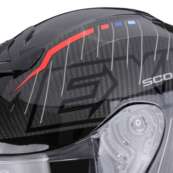 Scorpion Exo R1 Evo II Carbon Air Surge Black Blue Red