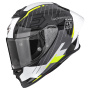 Casque Integral Scorpion Exo R1 Evo II Carbon Air Surge Black White Neon Yellow