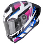 Casque Integral Scorpion Exo Race Air Fury White Pink Blue
