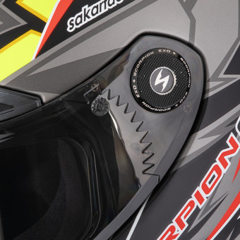 Scorpion Exo Race Air Moove On Matt Black Red Yellow