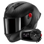 Casque Integral Shark Aeron GP Blank SP Full Carbon Mat + Kit Bluetooth 5S Solo