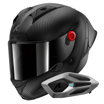 Integral Shark Aeron GP Blank SP Full Carbon Mat + Kit Bluetooth Sena for Shark Mesh So