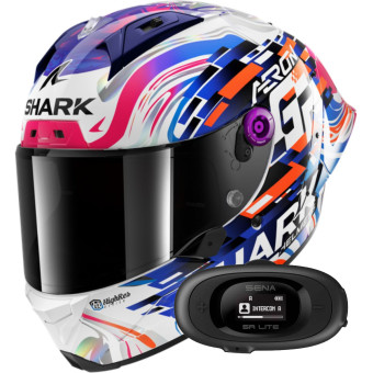 Integral Shark Aeron GP Blank SP Replica Zarco GP de France + Kit bluetooth 5R Lite Sol