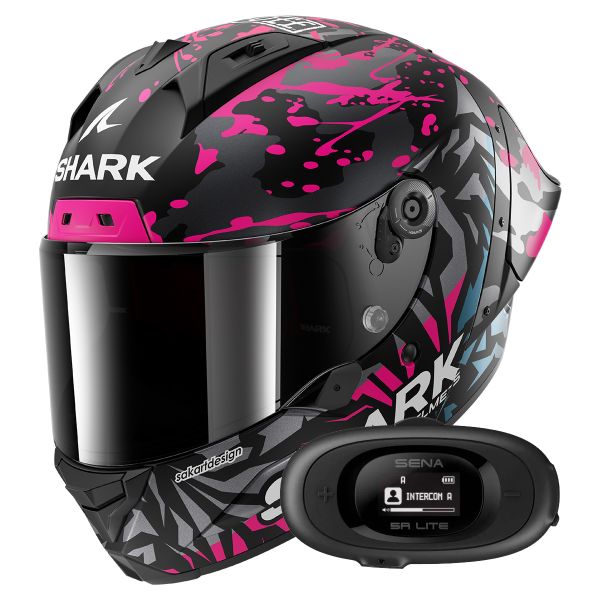 Integral Shark Aeron GP FIM 2 Racing Replica Redding Mat KVB + Kit bluetooth 5R Lite So