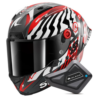 Casque Integral Shark Aeron GP FIM 2 Racing Speed-Fancy Mat DWR + Kit Bluetooth BT Mini Casque Integral Shark Aeron GP FIM 2 Racing Speed-Fancy Mat DWR + Kit Bluetooth BT Mini