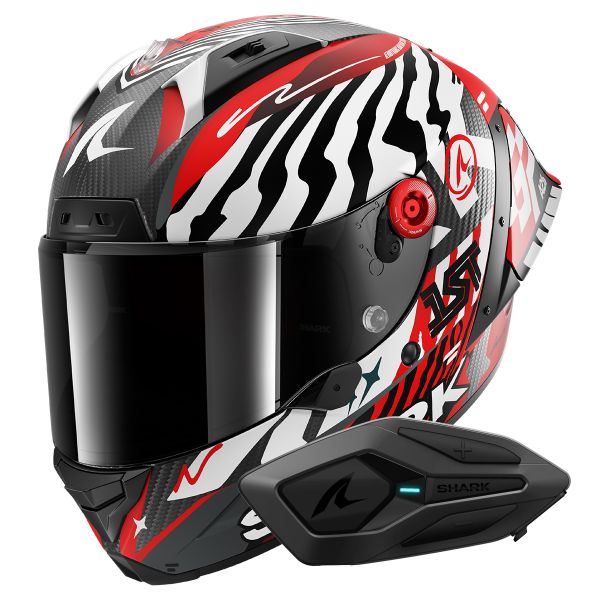 Integral Shark Aeron GP FIM 2 Racing Speed-Fancy Mat DWR + Kit Bluetooth Sena for Shark