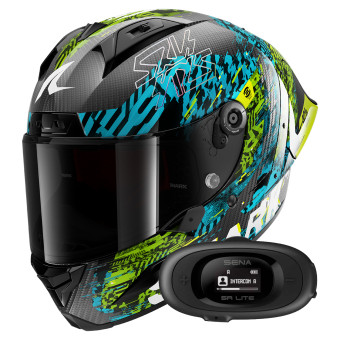 Casque Integral Shark Aeron GP FIM 2 Racing Speed-Vib DBG + Kit bluetooth 5R Lite Solo Casque Integral Shark Aeron GP FIM 2 Racing Speed-Vib DBG + Kit bluetooth 5R Lite Solo