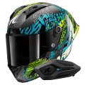 Pack Aeron GP FIM 2 Racing Speed-Vib DBG + Kit Bluetooth Sena for Shark Solo