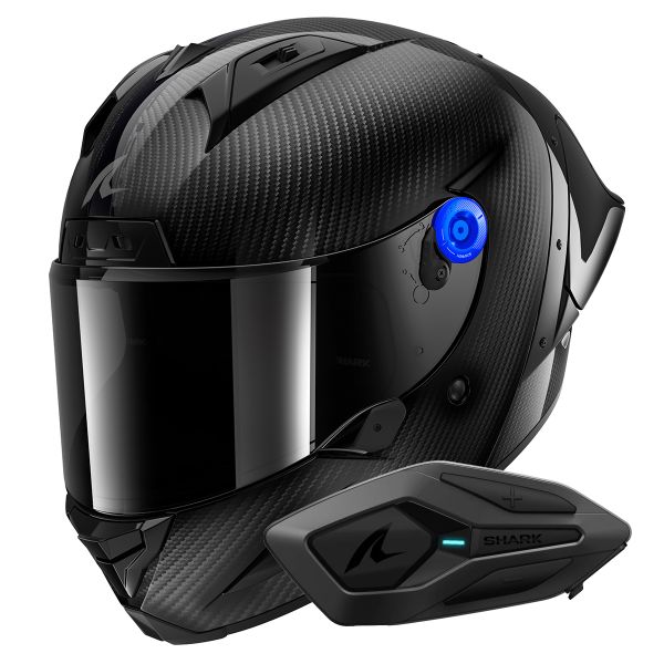 Integral Shark Aeron GP FIM Racing Full Carbon DKD + Kit Bluetooth Sena for Shark Solo