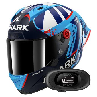 Casque Integral Shark Aeron GP Fim Racing Replica Raul Fernandez BBW + Kit bluetooth 5R Lite S Casque Integral Shark Aeron GP Fim Racing Replica Raul Fernandez BBW + Kit bluetooth 5R Lite S