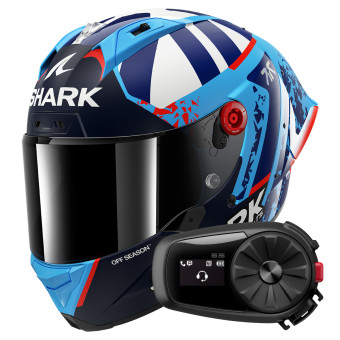 Integral Shark Aeron GP Fim Racing Replica Raul Fernandez BBW + Kit Bluetooth 5S Solo