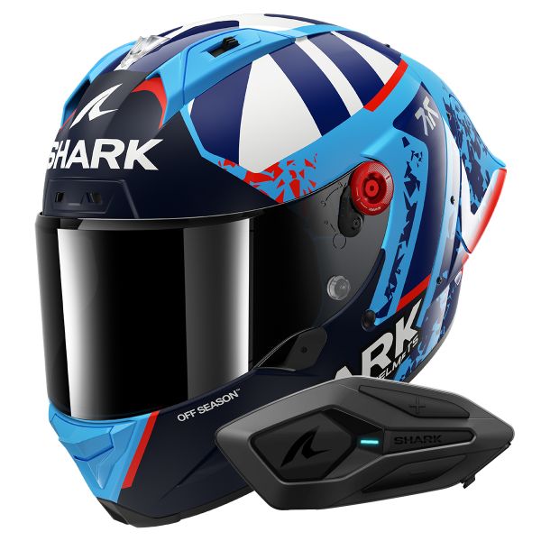 Integral Shark Aeron GP Fim Racing Replica Raul Fernandez BBW + Kit Bluetooth Sena for