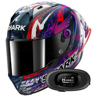 Casque Integral Shark Aeron GP Fim Racing Replica Zarco Signature Carbon DWV + Kit bluetooth 5 Casque Integral Shark Aeron GP Fim Racing Replica Zarco Signature Carbon DWV + Kit bluetooth 5