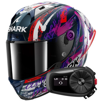 Casque Integral Shark Aeron GP Fim Racing Replica Zarco Signature Carbon DWV + Kit Bluetooth 5 Casque Integral Shark Aeron GP Fim Racing Replica Zarco Signature Carbon DWV + Kit Bluetooth 5