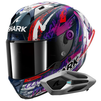 Casque Integral Shark Aeron GP Fim Racing Replica Zarco Signature Carbon DWV + Kit Bluetooth M Casque Integral Shark Aeron GP Fim Racing Replica Zarco Signature Carbon DWV + Kit Bluetooth M