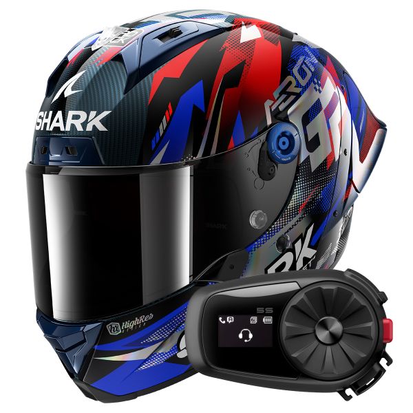 Integral Shark Aeron GP FIM Racing Replica Zarco Victory 2025 DBU + Kit Bluetooth 5S So