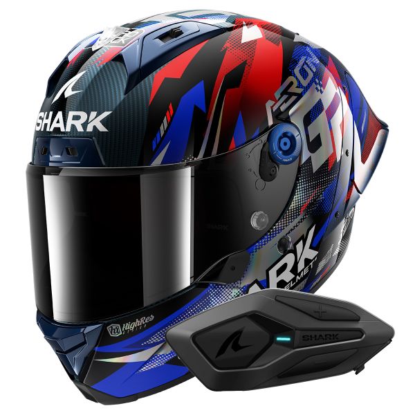 Integral Shark Aeron GP FIM Racing Replica Zarco Victory 2025 DBU + Kit Bluetooth Sena