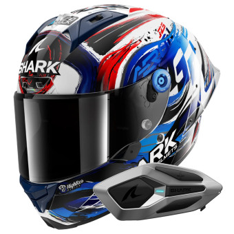 Integral Shark Aeron GP FIM Racing Zarco Signature WKB + Kit Bluetooth Sena for Shark M