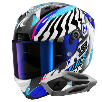 Casque Integral Shark Aeron Speed-Fancy DWB + Kit Bluetooth Sena for Shark Mesh Casque Integral Shark Aeron Speed-Fancy DWB + Kit Bluetooth Sena for Shark Mesh