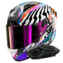Casque Integral Shark Aeron Speed-Fancy DWO + Kit Bluetooth Sena for Shark Solo